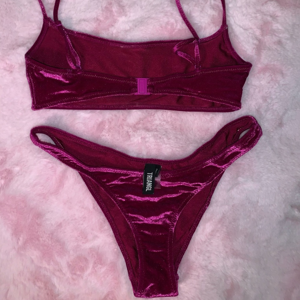 Deep Pink/purple colored Triangl bikini set with danny pack🙂